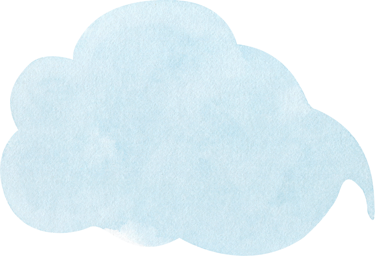 Blue Speech Bubble Watercolor